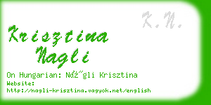 krisztina nagli business card